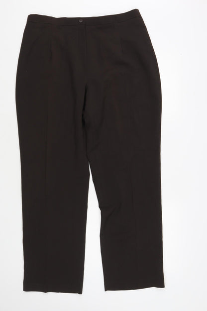 Womens UK Size 16 BASSINI Regular Fit  Brown Trousers