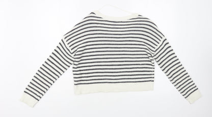 Womens UK Size 6 H&M White Pullover Jumper