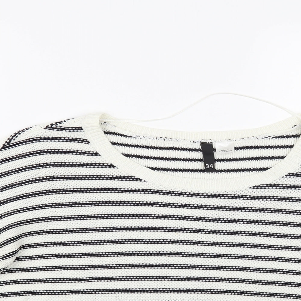 Womens UK Size 6 H&M White Pullover Jumper