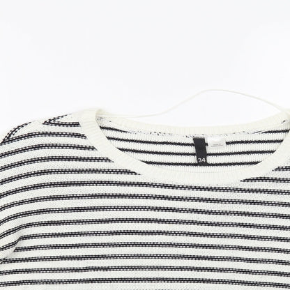 Womens UK Size 6 H&M White Pullover Jumper