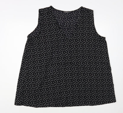 Womens UK Size 3XL Sheilay Black Basic Blouse
