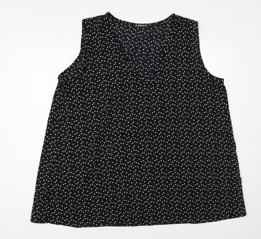 Womens UK Size 3XL Sheilay Black Basic Blouse