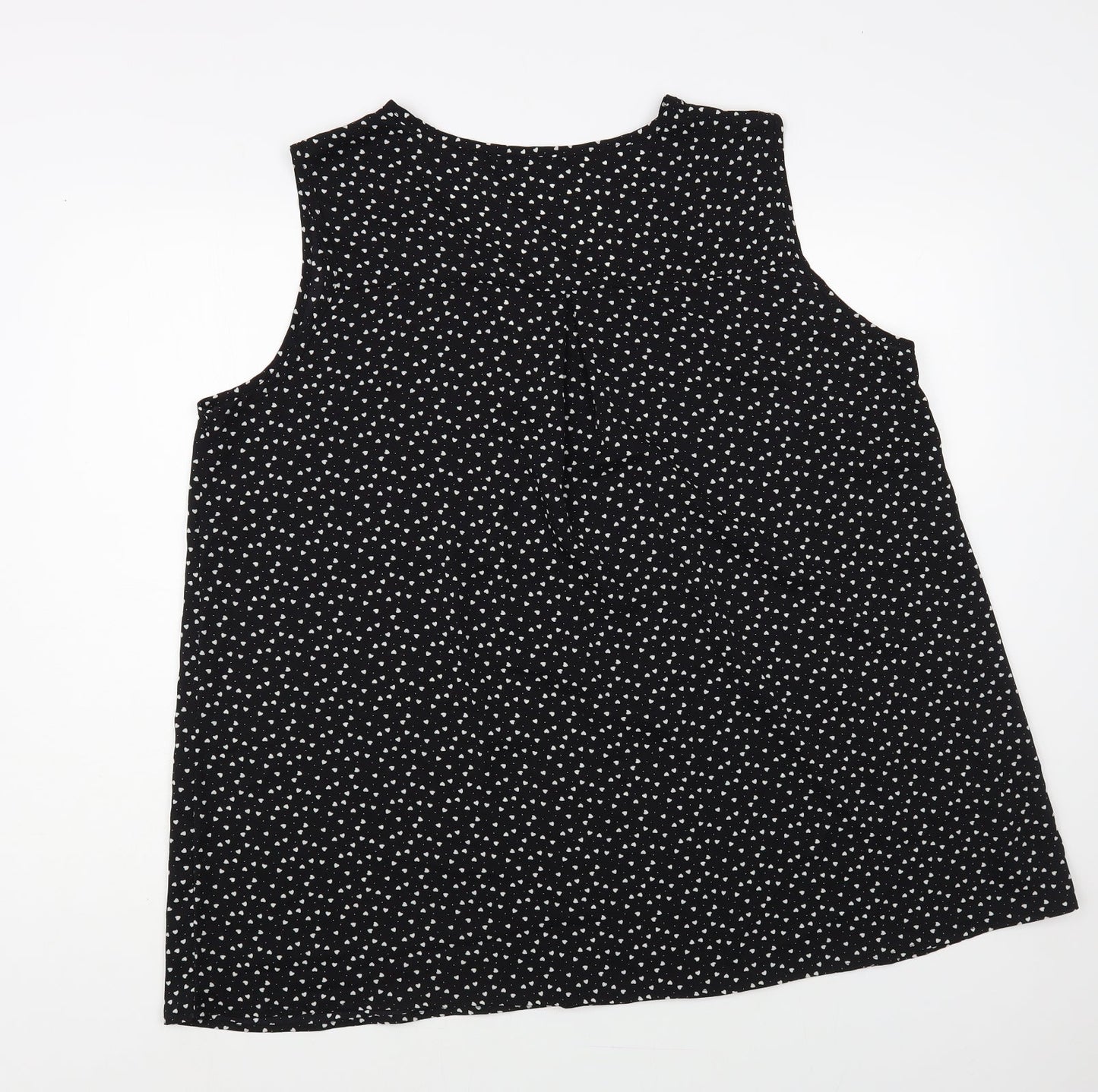 Womens UK Size 3XL Sheilay Black Basic Blouse