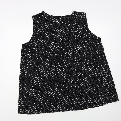 Womens UK Size 3XL Sheilay Black Basic Blouse