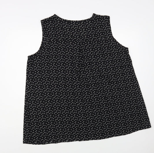 Womens UK Size 3XL Sheilay Black Basic Blouse