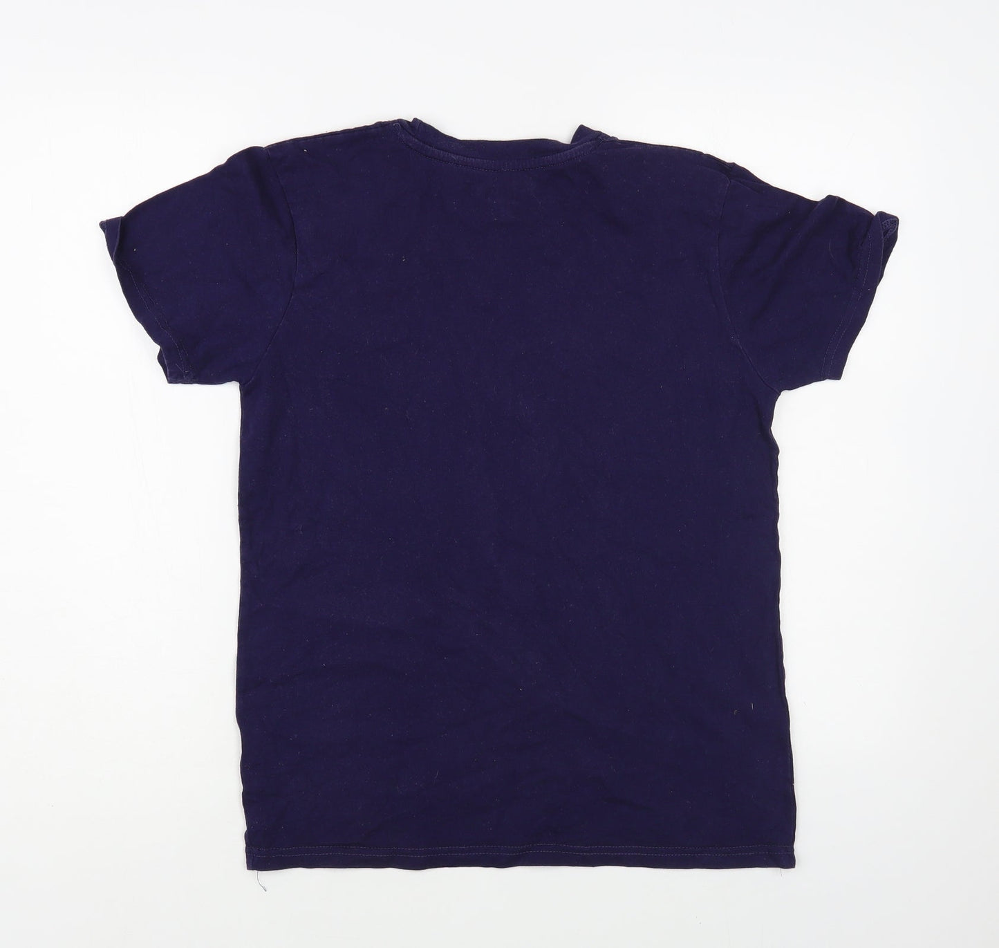 Tunni Womens Blue Cotton Basic T-Shirt Size M Crew Neck - Bondi Beach