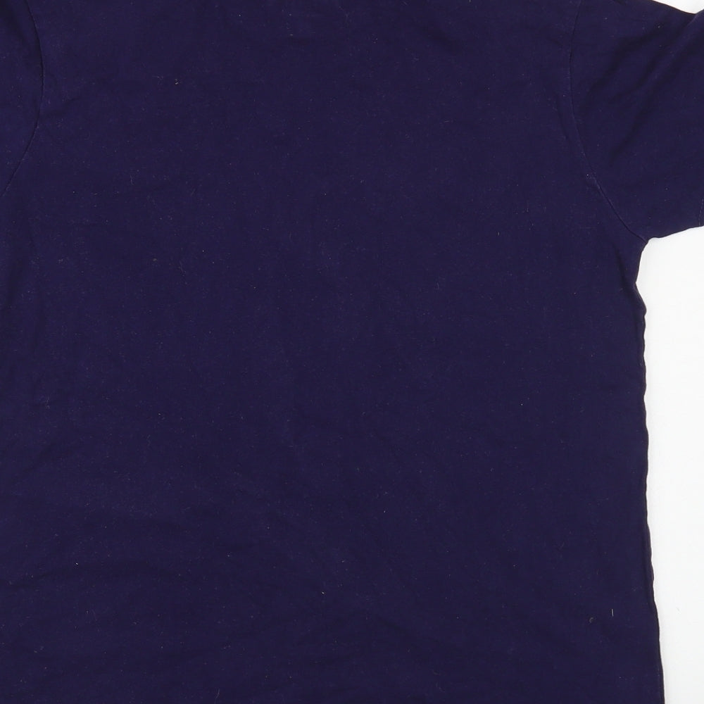 Tunni Womens Blue Cotton Basic T-Shirt Size M Crew Neck - Bondi Beach