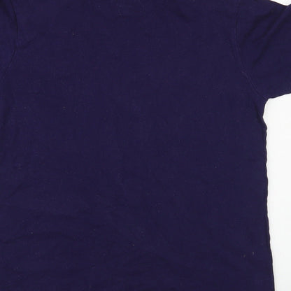 Tunni Womens Blue Cotton Basic T-Shirt Size M Crew Neck - Bondi Beach