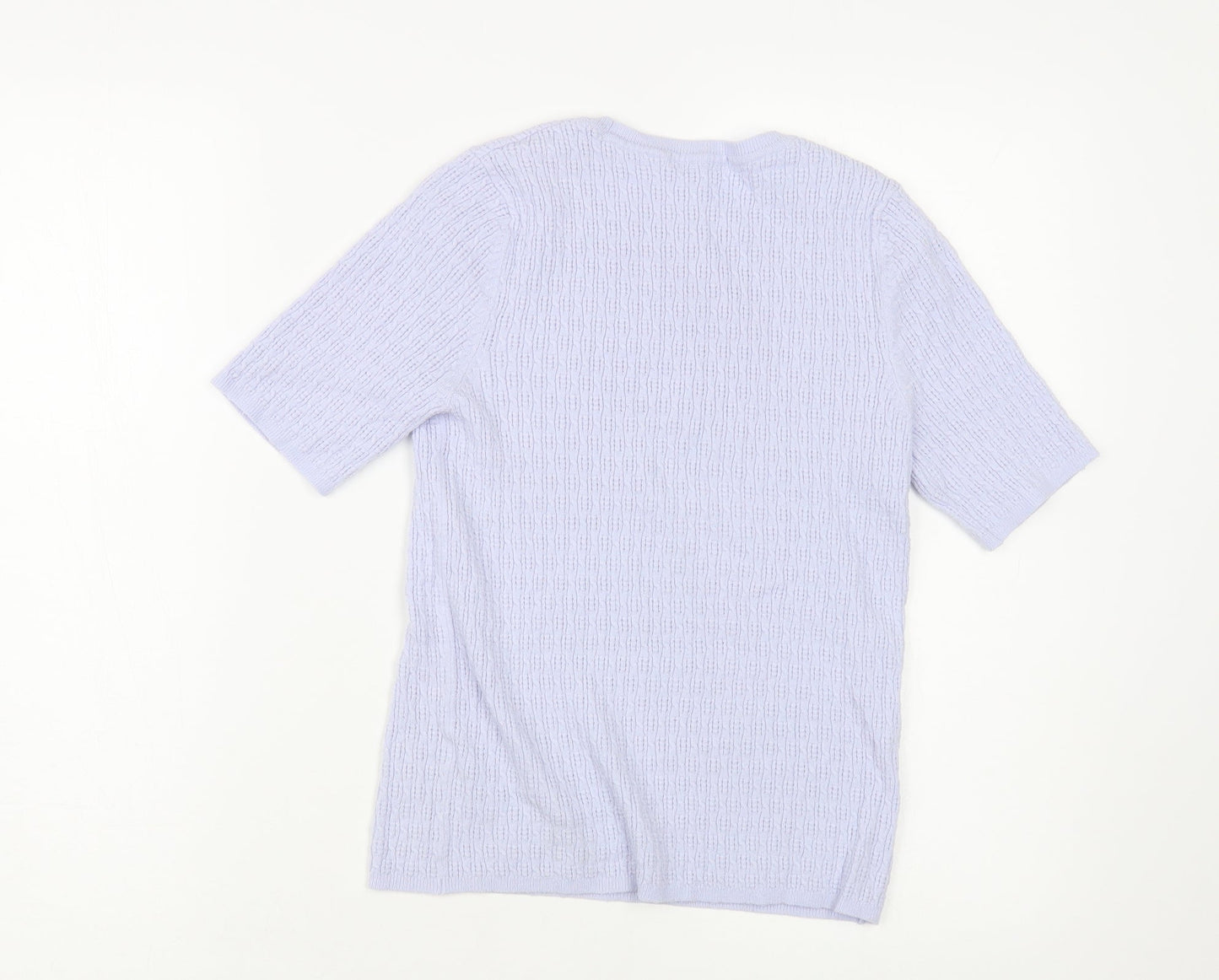 TU Womens Blue Viscose Basic T-Shirt Size 14 Crew Neck