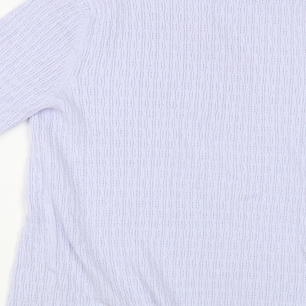 TU Womens Blue Viscose Basic T-Shirt Size 14 Crew Neck