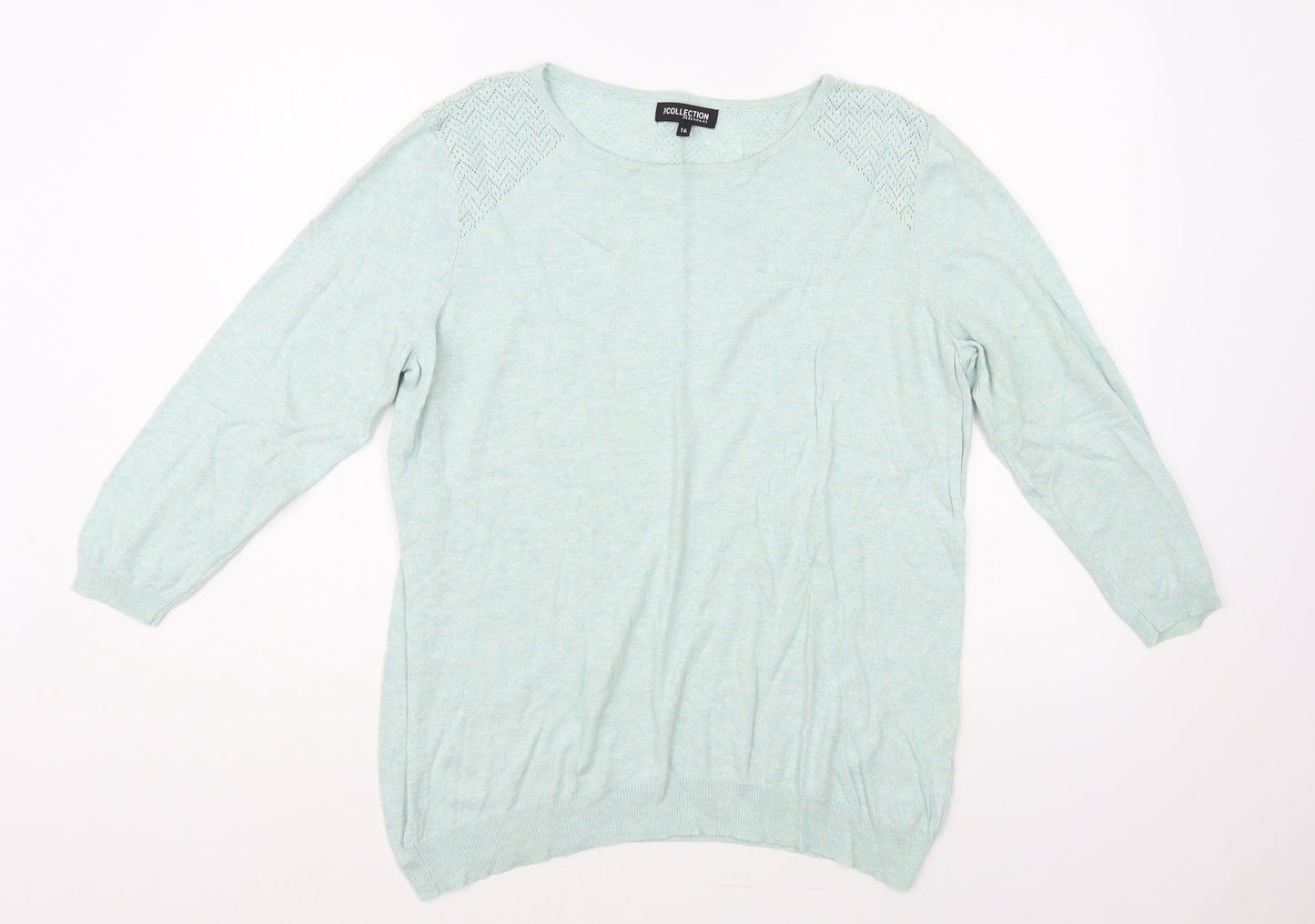 Womens UK Size 16 Debenhams Green Pullover Jumper