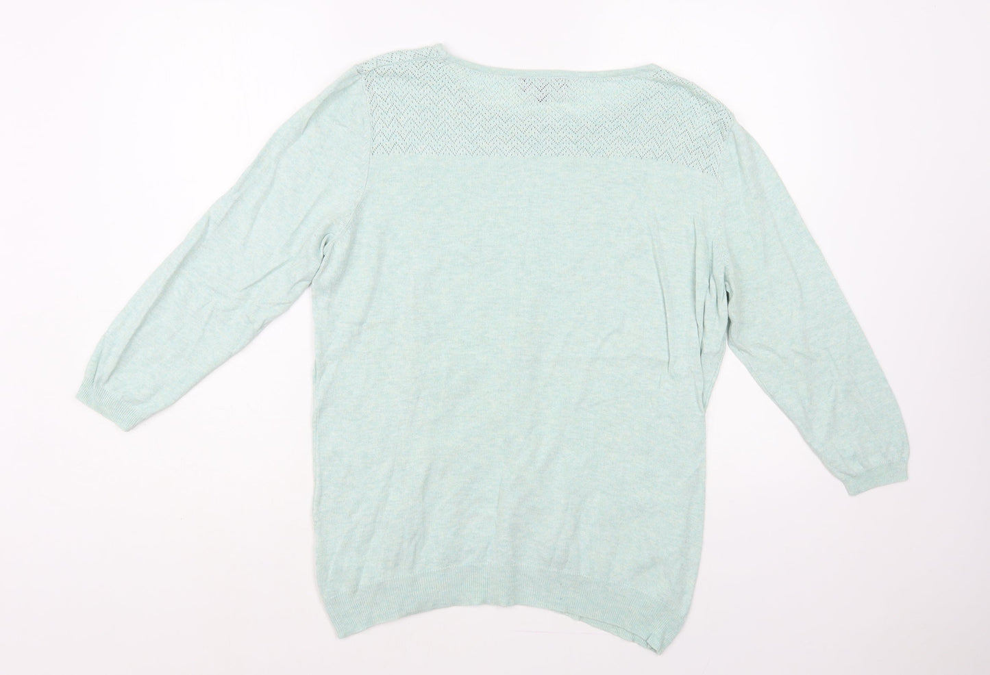 Womens UK Size 16 Debenhams Green Pullover Jumper