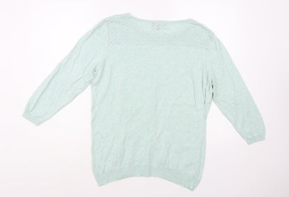 Womens UK Size 16 Debenhams Green Pullover Jumper
