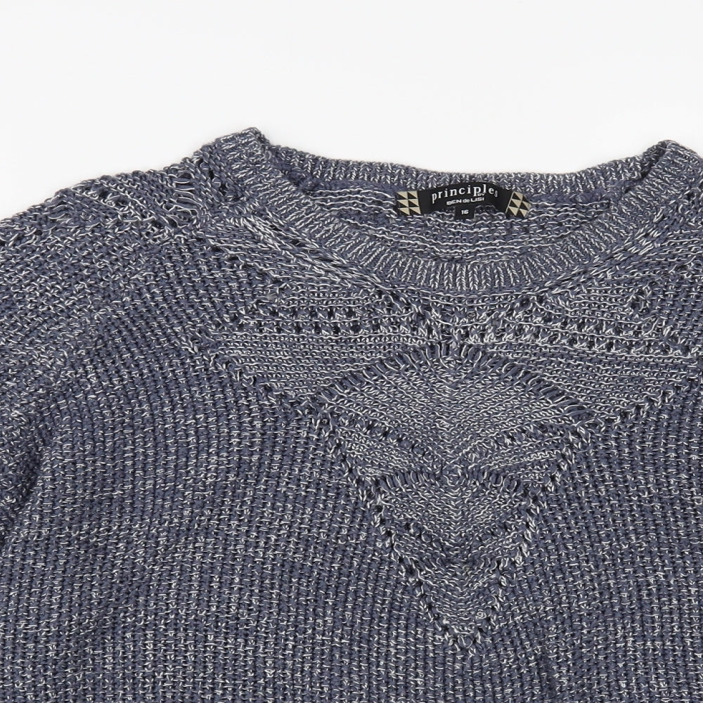 Womens UK Size 16 Principles Blue Pullover Jumper