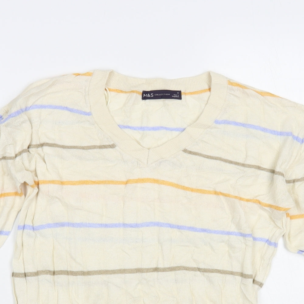 Womens UK Size S Marks and Spencer Ivory Pullover Jumper