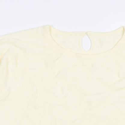 BHS Womens Ivory Crew Neck Acrylic Pullover Jumper Size 14