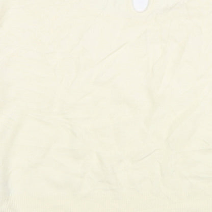BHS Womens Ivory Crew Neck Acrylic Pullover Jumper Size 14