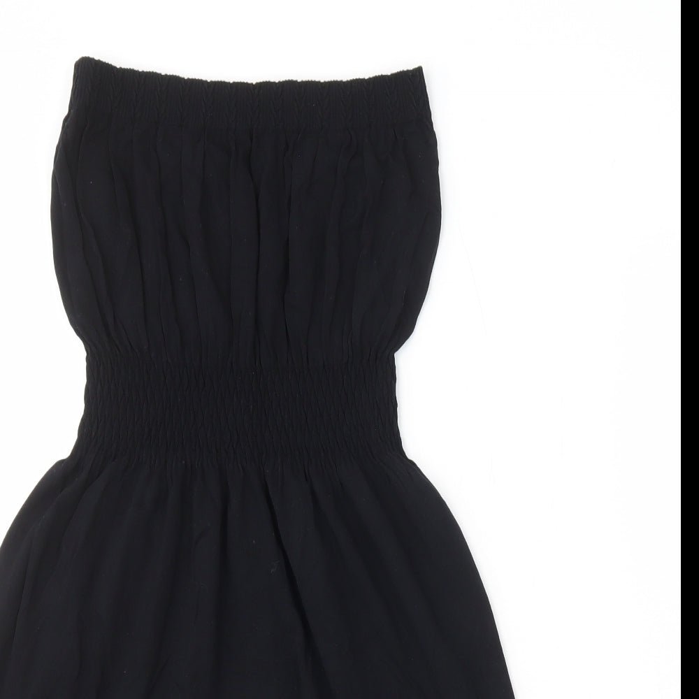 Ocean Club Womens Black Modal A-Line Size S Off the Shoulder