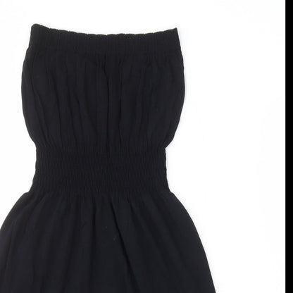 Ocean Club Womens Black Modal A-Line Size S Off the Shoulder