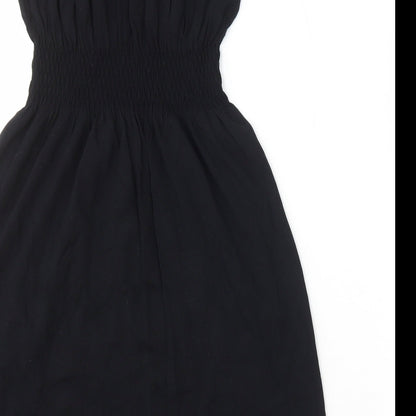 Ocean Club Womens Black Modal A-Line Size S Off the Shoulder