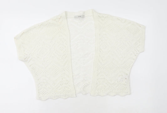 George Womens White Acrylic Shrug Jumper Size XS