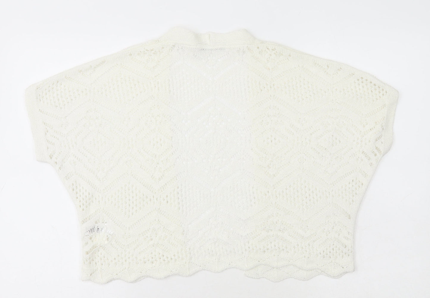 George Womens White Acrylic Shrug Jumper Size XS