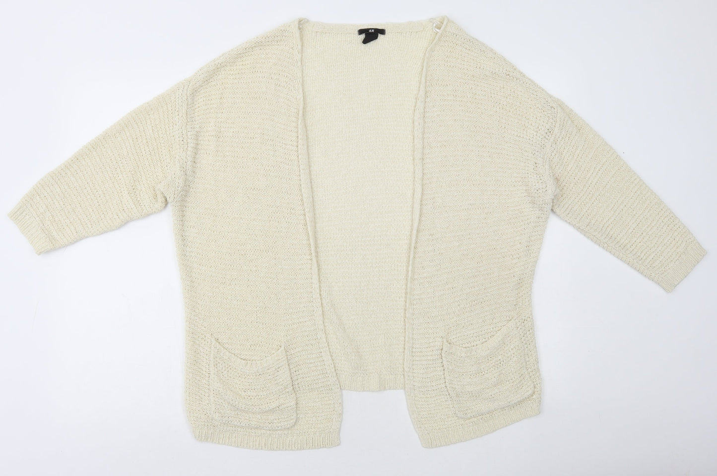 Womens UK Size XS H&M Ivory Cardigan Jumper