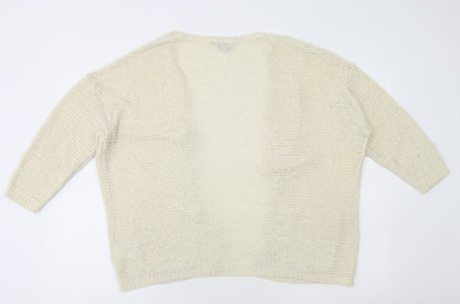 Womens UK Size XS H&M Ivory Cardigan Jumper