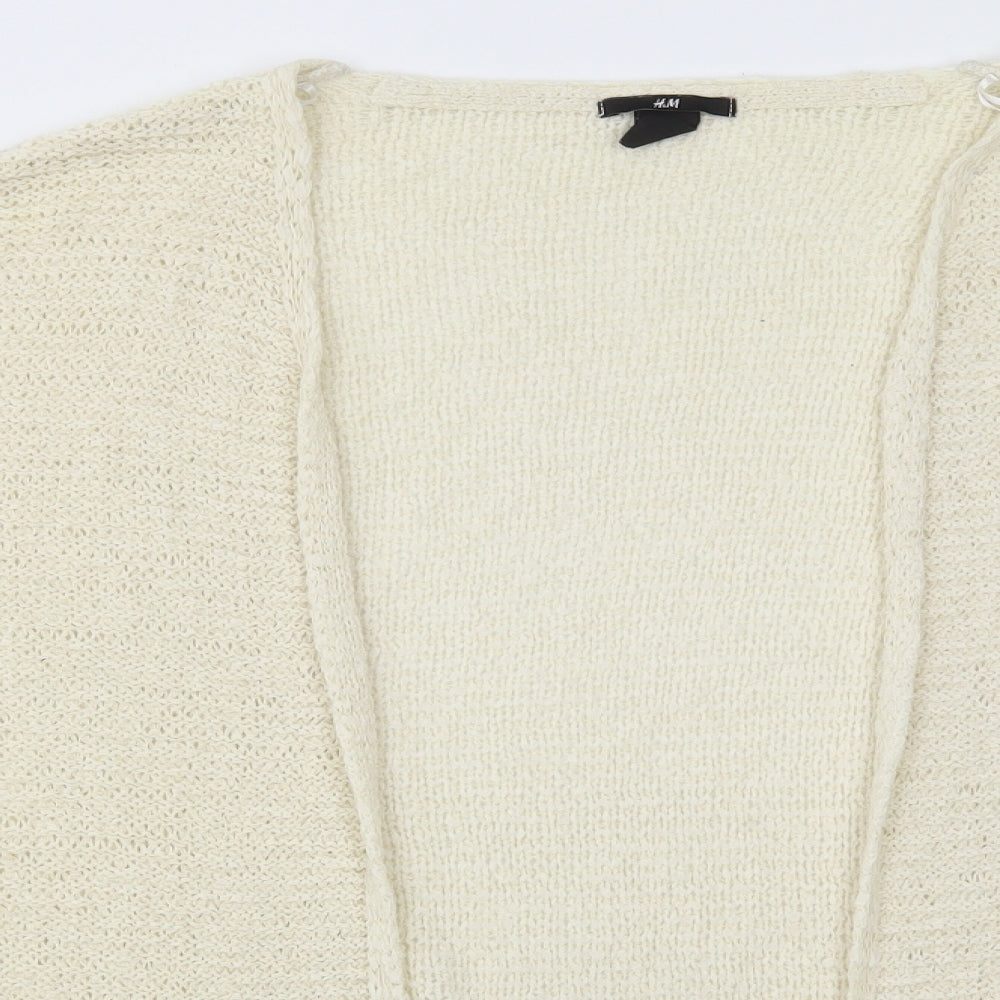 Womens UK Size XS H&M Ivory Cardigan Jumper