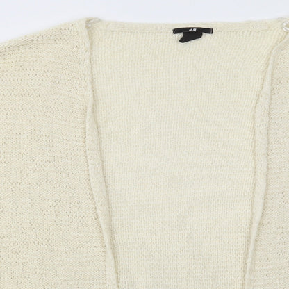 Womens UK Size XS H&M Ivory Cardigan Jumper