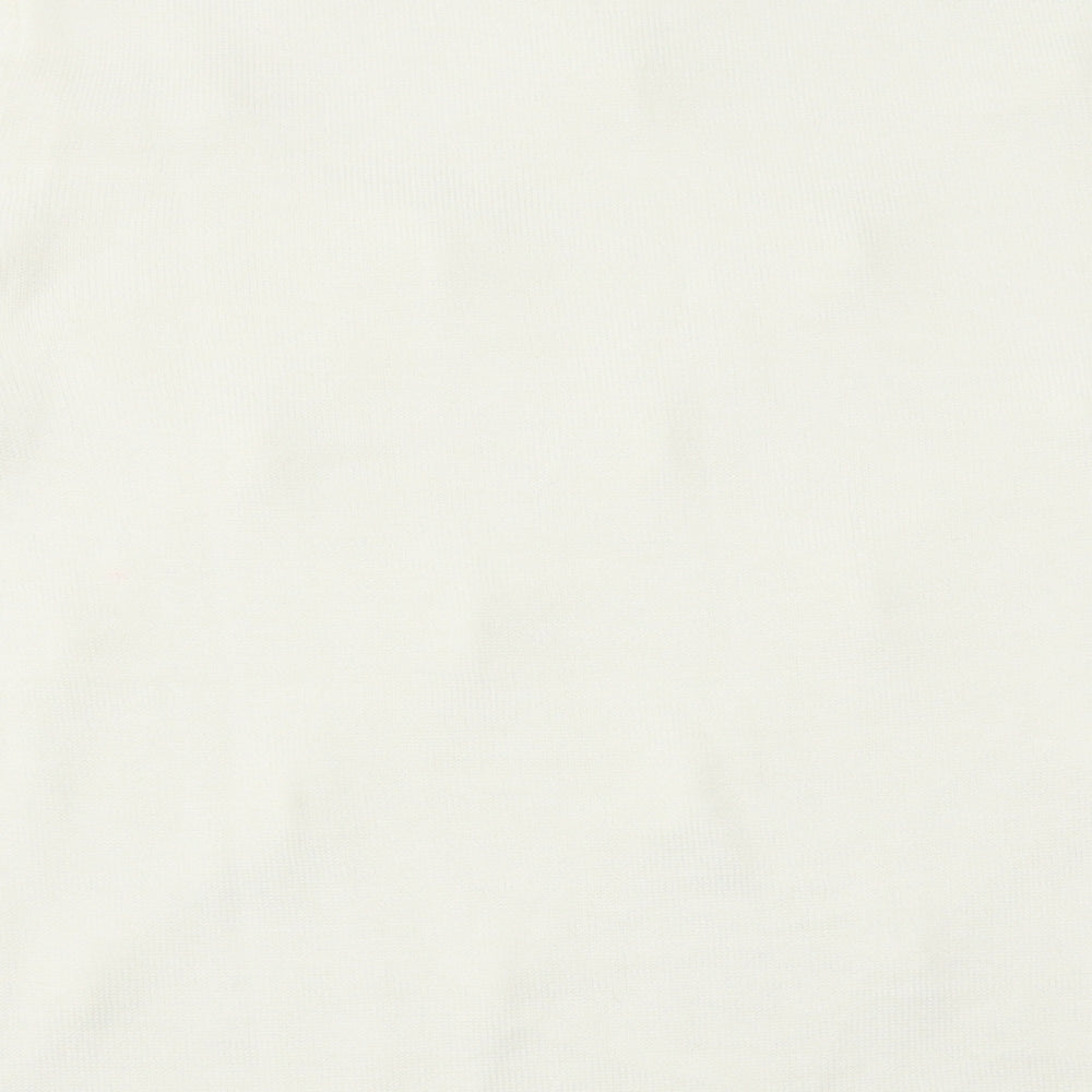 Womens UK Size S Bm Collection Ivory Basic T-Shirt