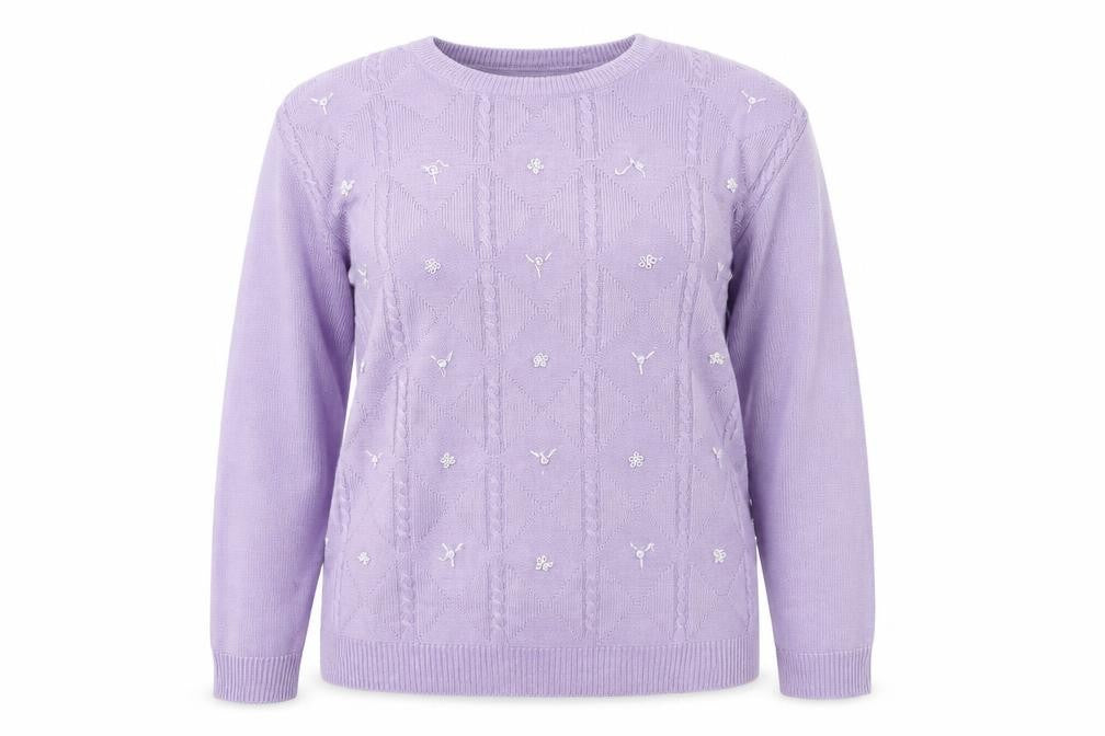 Womens UK Size L Akal Collection Purple Pullover Jumper