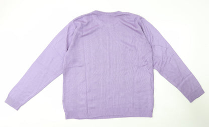 Womens UK Size L Akal Collection Purple Pullover Jumper
