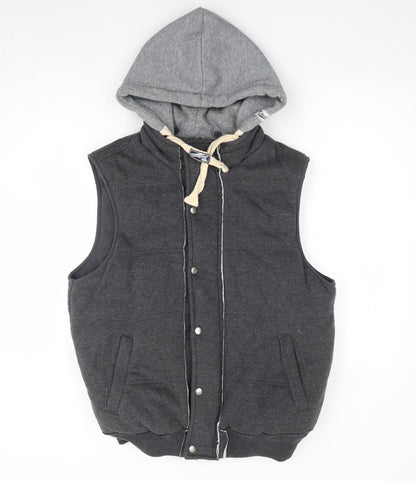 Primark Mens Grey Gilet Coat Size M Zip