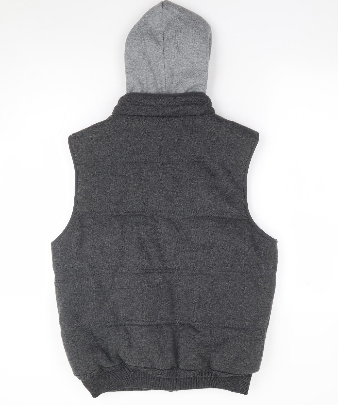 Primark Mens Grey Gilet Coat Size M Zip