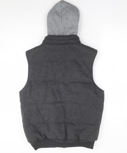 Primark Mens Grey Gilet Coat Size M Zip