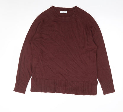 Womens UK Size 12 Papaya Brown Pullover Jumper
