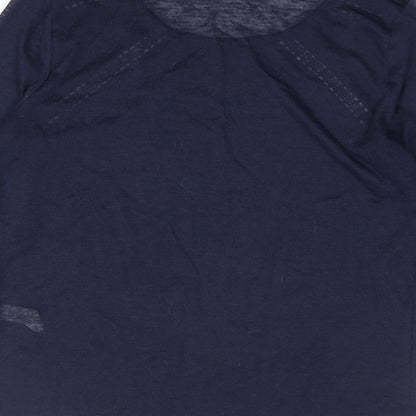 F&F Womens Blue Polyester Jersey T-Shirt Size 14 Round Neck