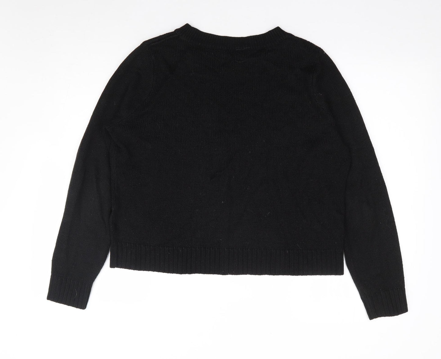 Womens UK Size M H&M Black Pullover Jumper
