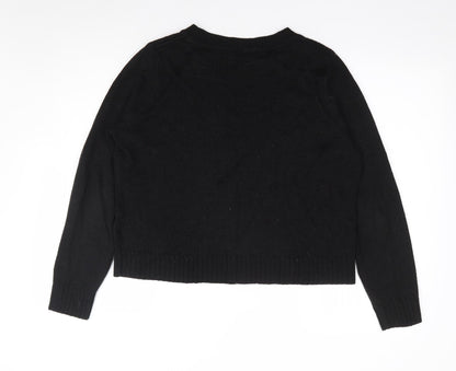 Womens UK Size M H&M Black Pullover Jumper