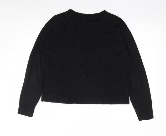 Womens UK Size M H&M Black Pullover Jumper
