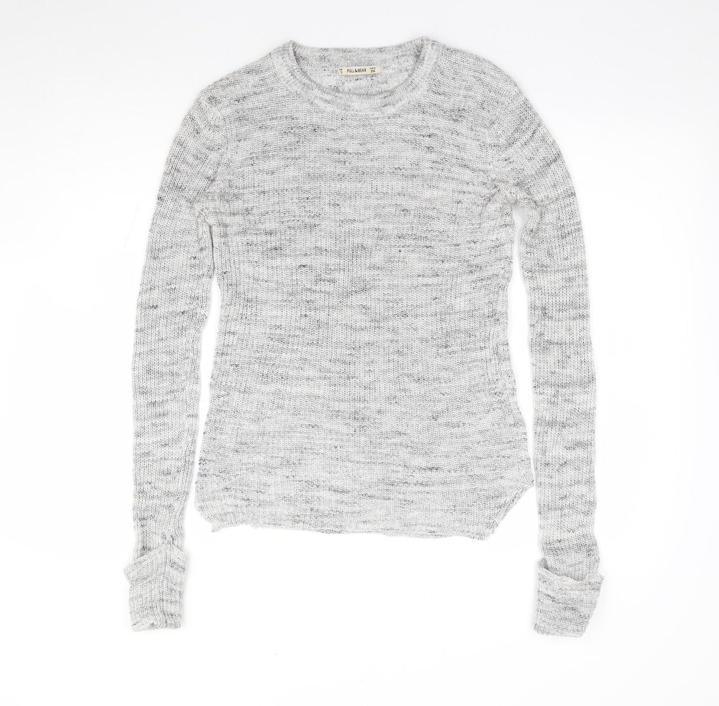 Womens UK Size S Pull & Bear Grey Pullover Jumper