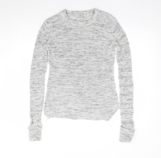 Womens UK Size S Pull & Bear Grey Pullover Jumper