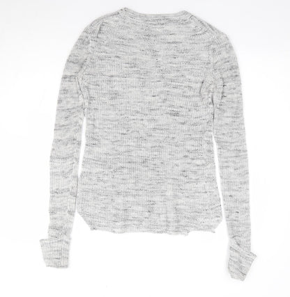 Womens UK Size S Pull & Bear Grey Pullover Jumper