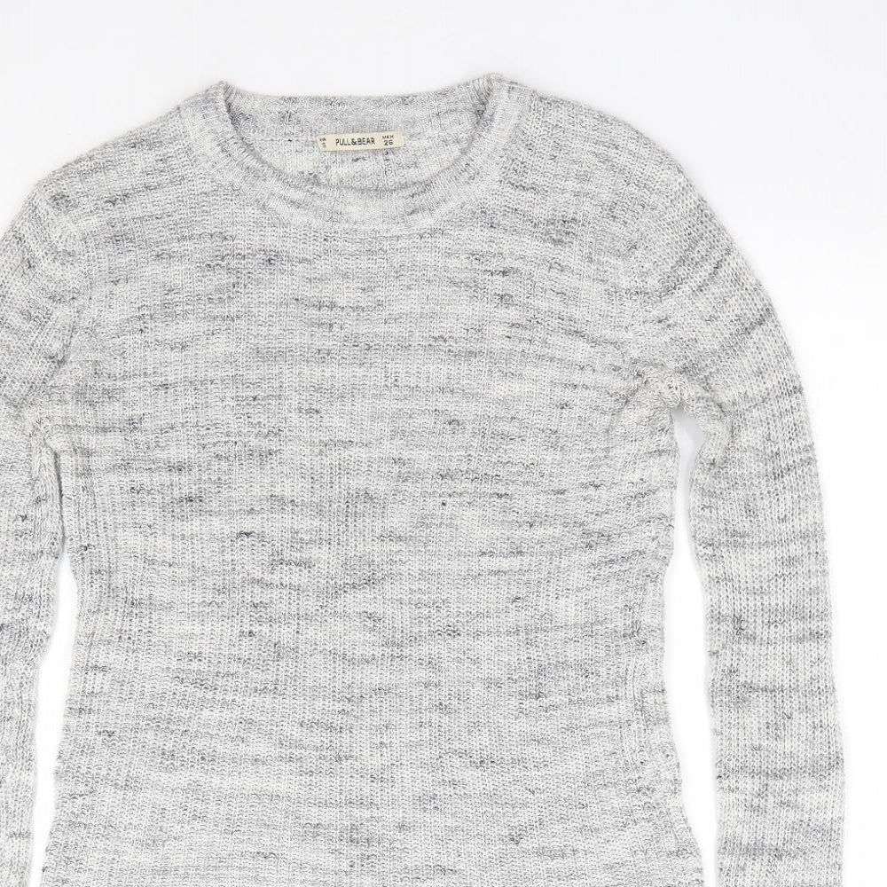 Womens UK Size S Pull & Bear Grey Pullover Jumper
