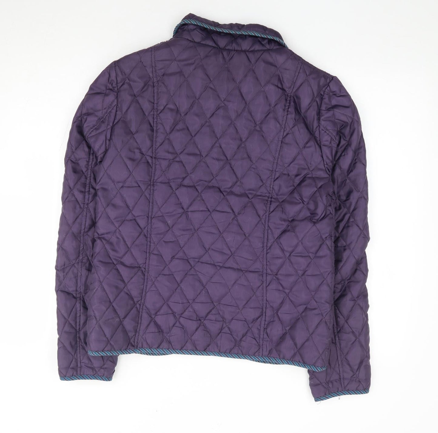 42 Hours Womens Purple Quilted Coat Size 12 Button