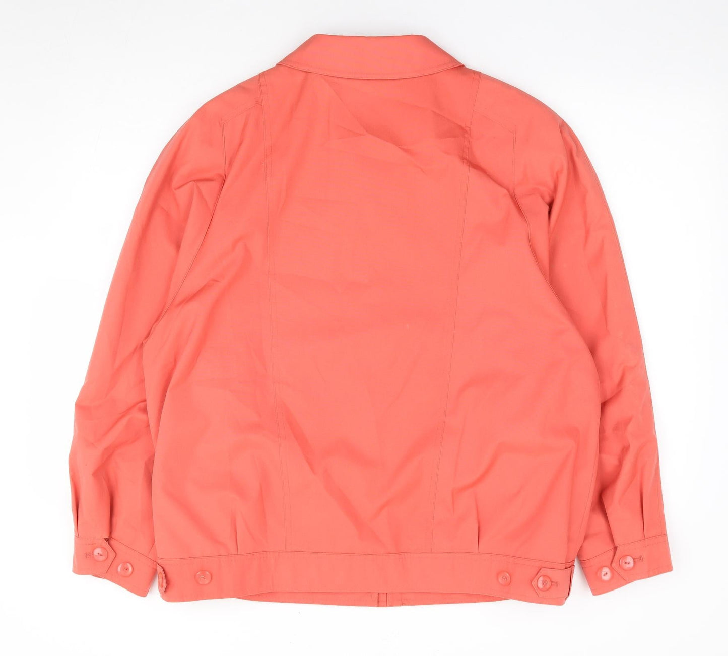 Danniemac Womens Orange Jacket Size L Zip