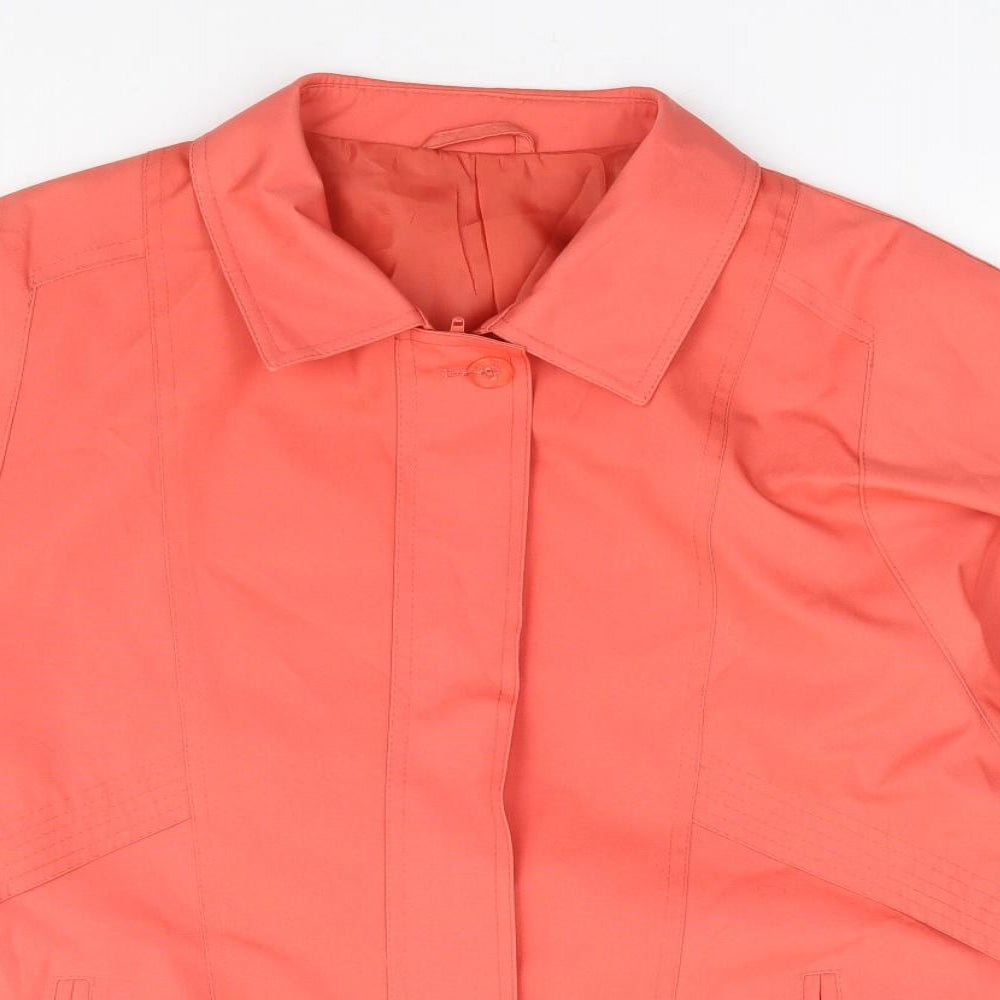 Danniemac Womens Orange Jacket Size L Zip