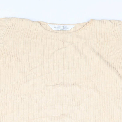 Womens UK Size S Marks and Spencer Beige Pullover Jumper