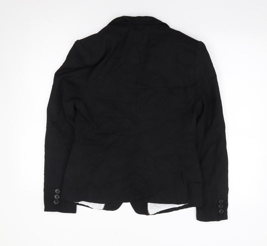 NEXT Womens Black Polyester Jacket Suit Jacket Size 12